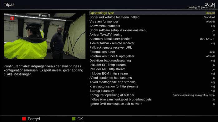 Lunix 4K indstillinger